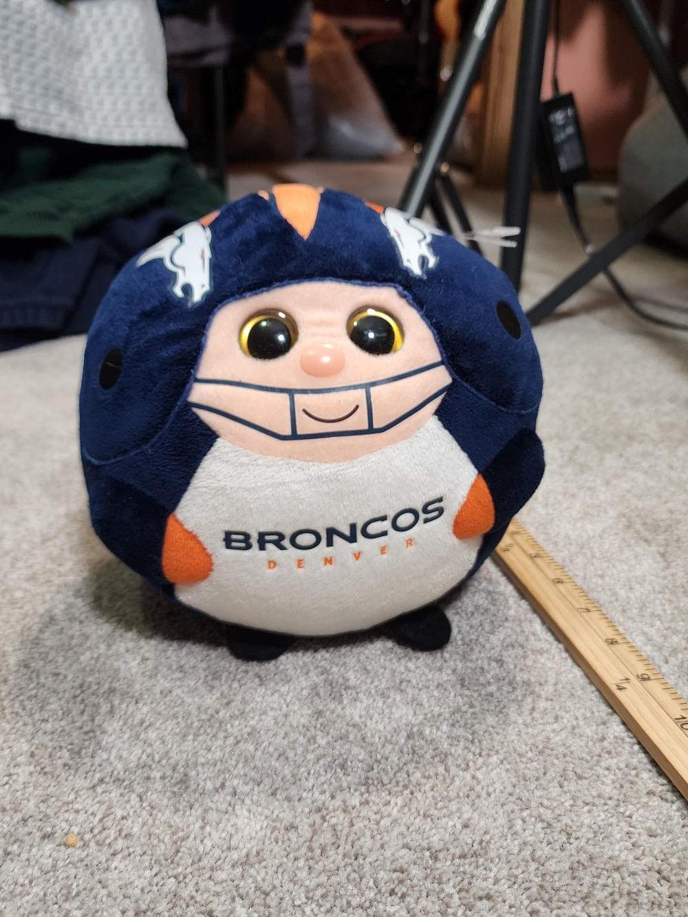 NFL Denver Broncos TY Beanie Ballz Plush Stuffed Souvenir Football Toy 7.5"